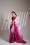 Lavender Chinon Solid Fancy Designer Saree - Nafisa