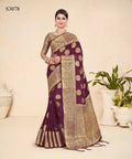 Wine Viscose Weaving Designer Saree - Vandini