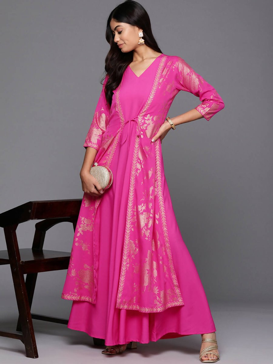 Ahalyaa Women's Traditional wear Ethnic Dress - Pink
