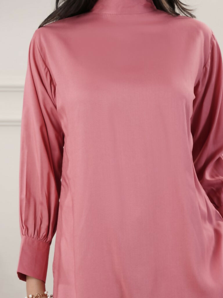 Joban Fashion Women's Rayon Peach Co-Ord Set
