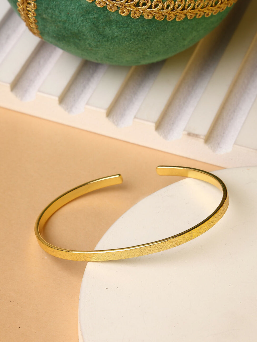 NVR Women Gold-Polished Western Cuff Bracelet