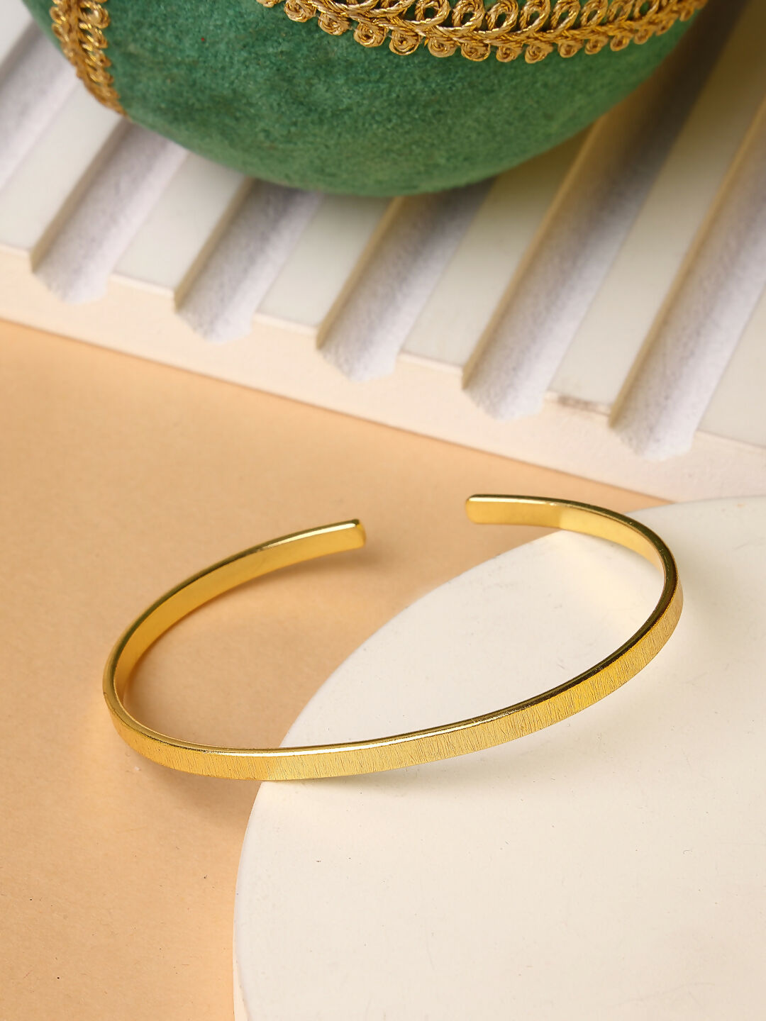 NVR Women Gold-Polished Western Cuff Bracelet