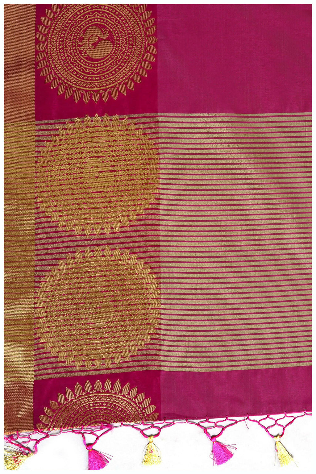 Mimosa Women's Purple Tussar Silk Banarasi Saree