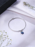 NVR Women Silver Evil Eye Adjustable Bracelet