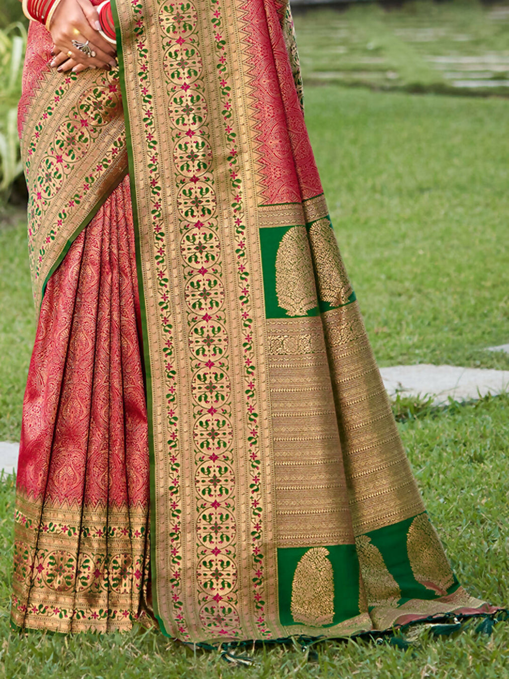 Shree Shyam Fashion Banarasi Silk Pink Saree