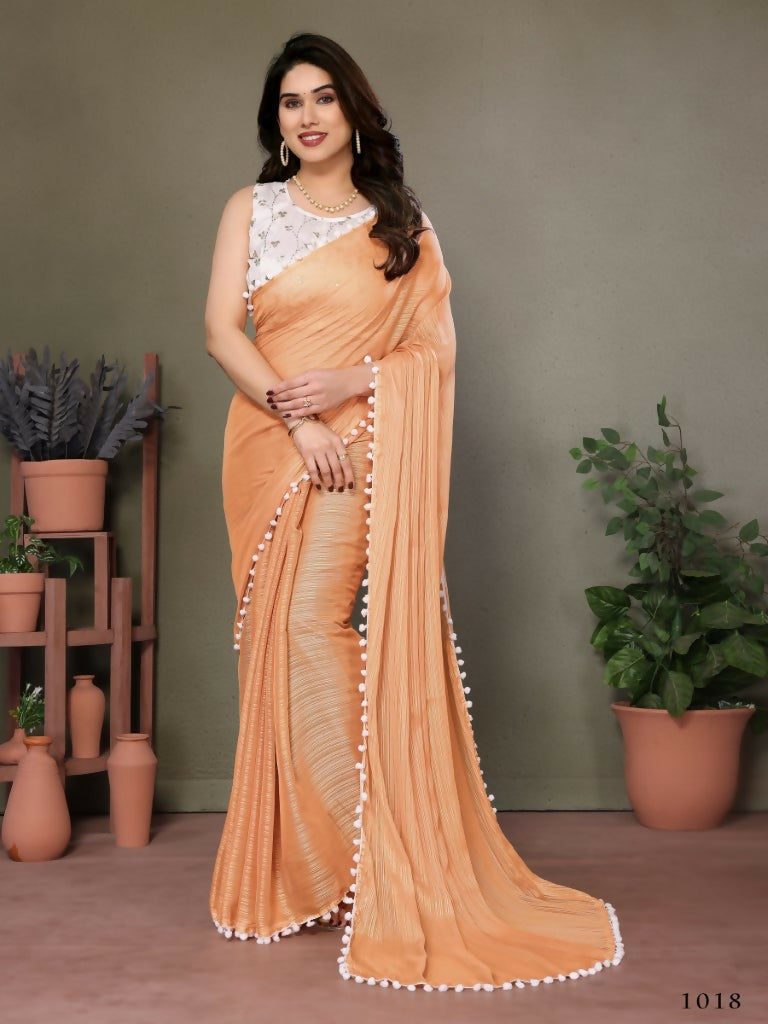 Designer Partywear Yellow Banglor Fancy Saree - Kanak
