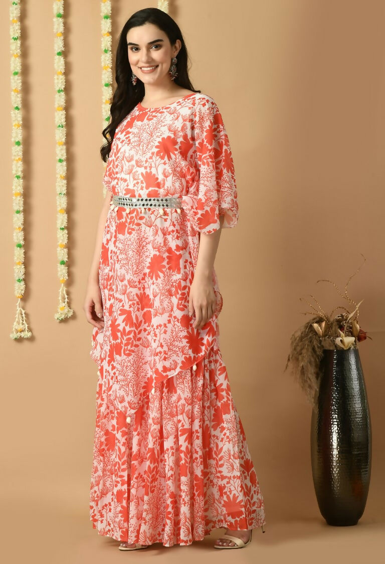 Joban Fashion Red Maslin Kurta Set