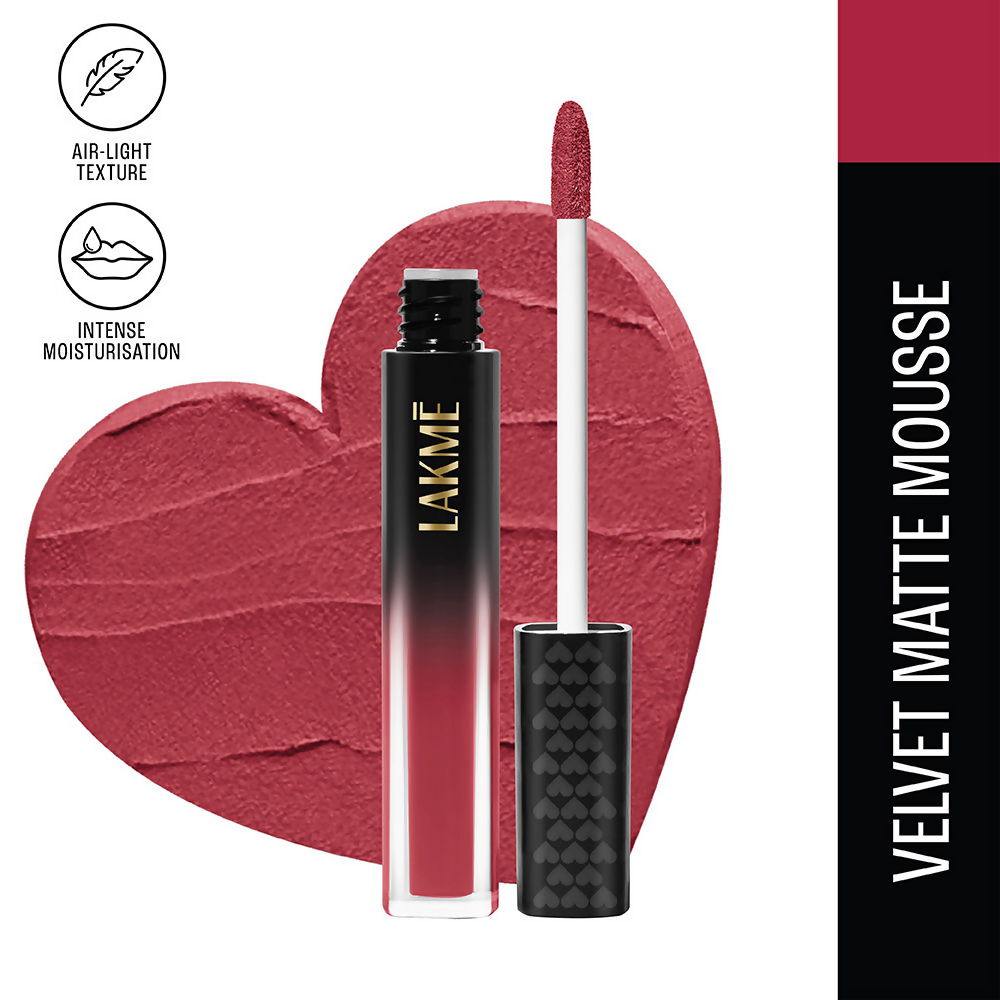 Lakme Xtraordin-Airy Velvet Matte Lip Mousse - Love Struck Red