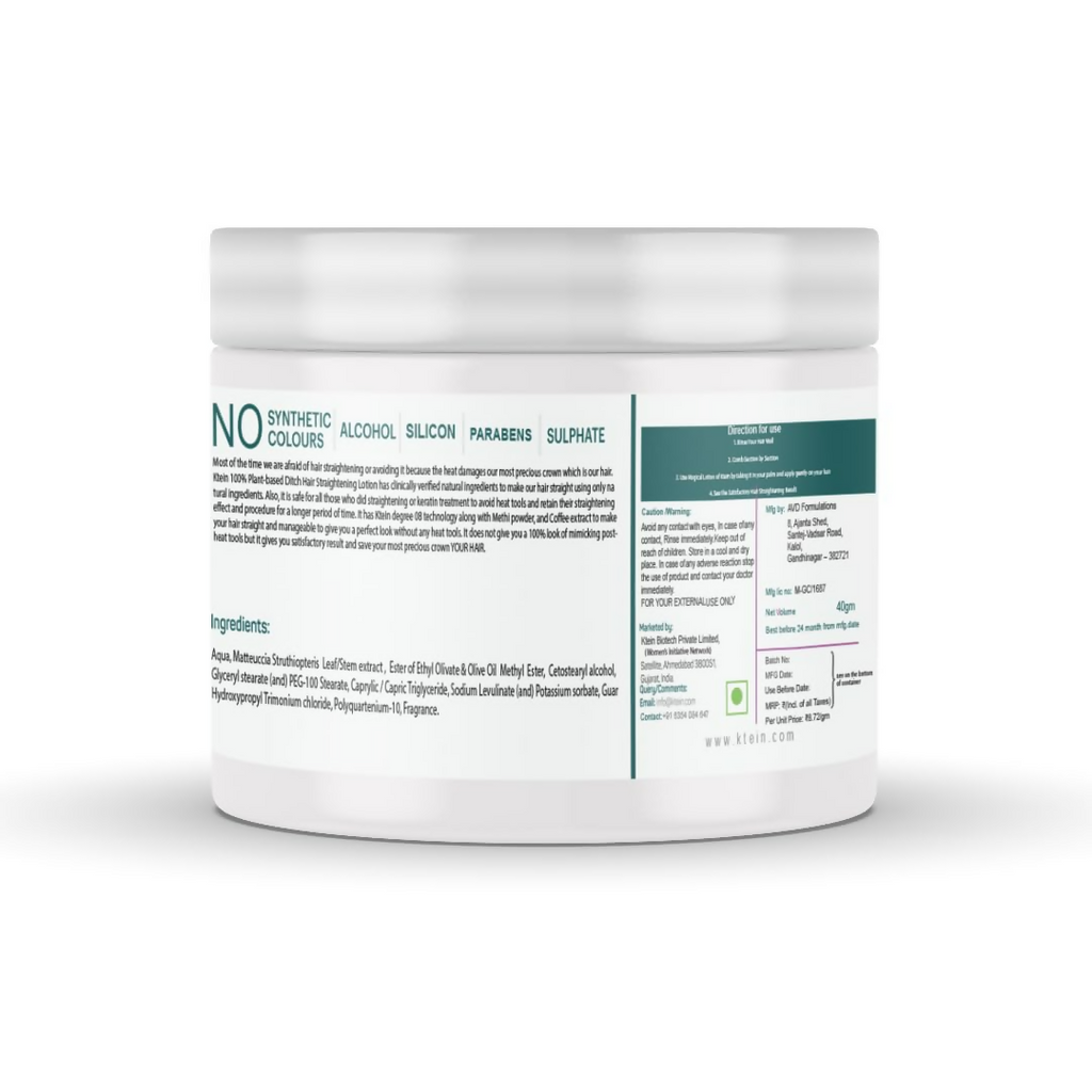 Ktein 100% Plant Based Treated Hair Maintenance Cream Natural
