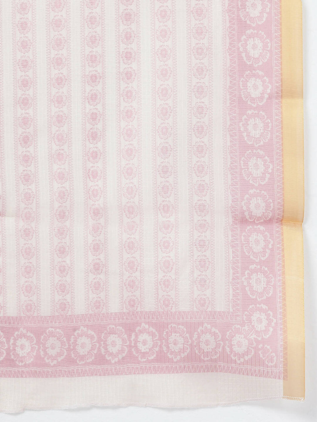 Myshka Women Peach-Coloured White Floral Printed Kurta with Sharara With Dupatta Set