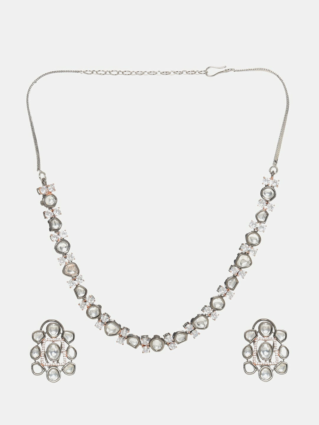 Stone Neckpiece with Studs- Ruby Raang