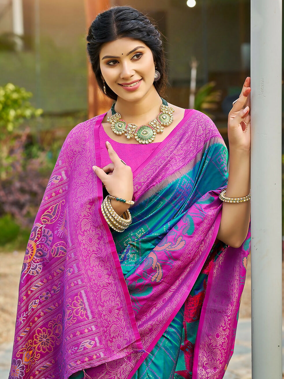 Shree Shyam Fashion Sea Green Soft Silk Saree