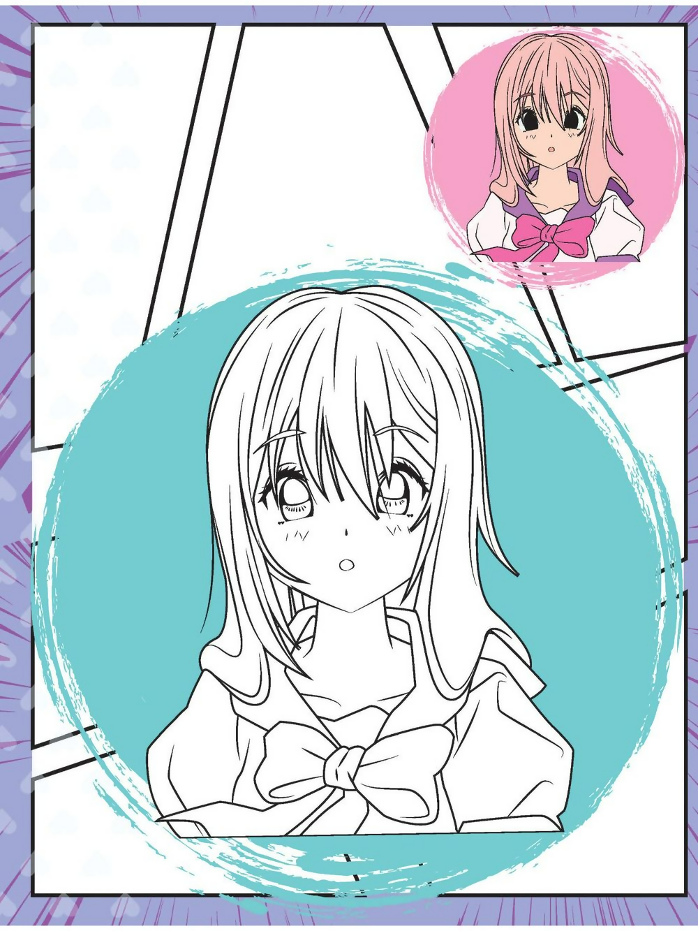 Dreamland Publications Colour Your Own Manga Book 2 With Free Manga Colouring Poster For Kids