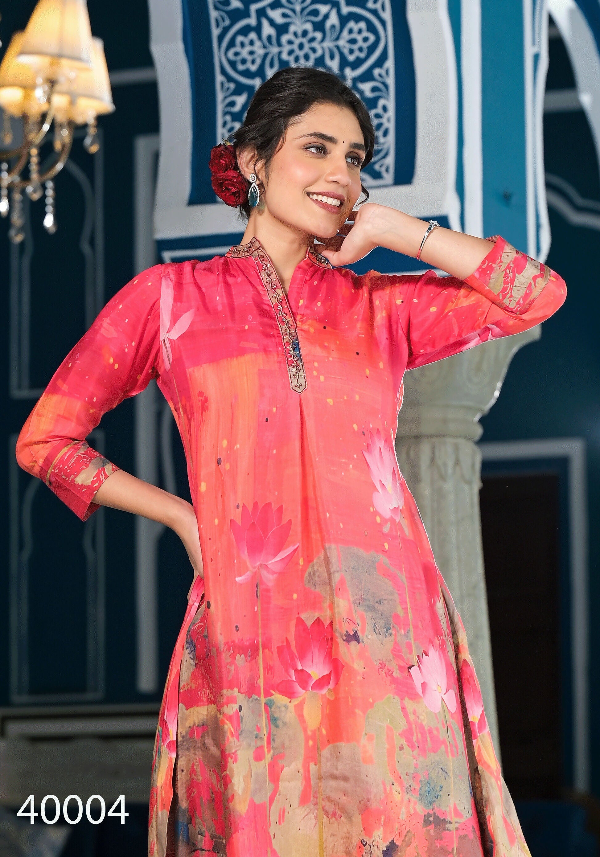 Designer Stylish Orange Pure Muslin Stitched Suit - Apoorva