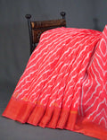 Shades Of Peach Mix Orange With Lehariya Design Semi Chanderi Saree By Gayathri Reddy Designer Studio