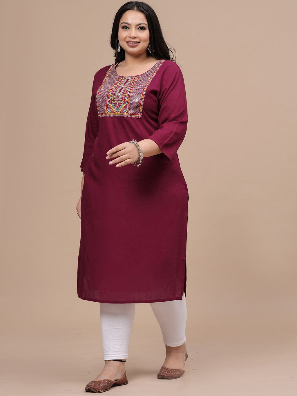 Sztori Women Ethnic Motifs Thread Work Kurta