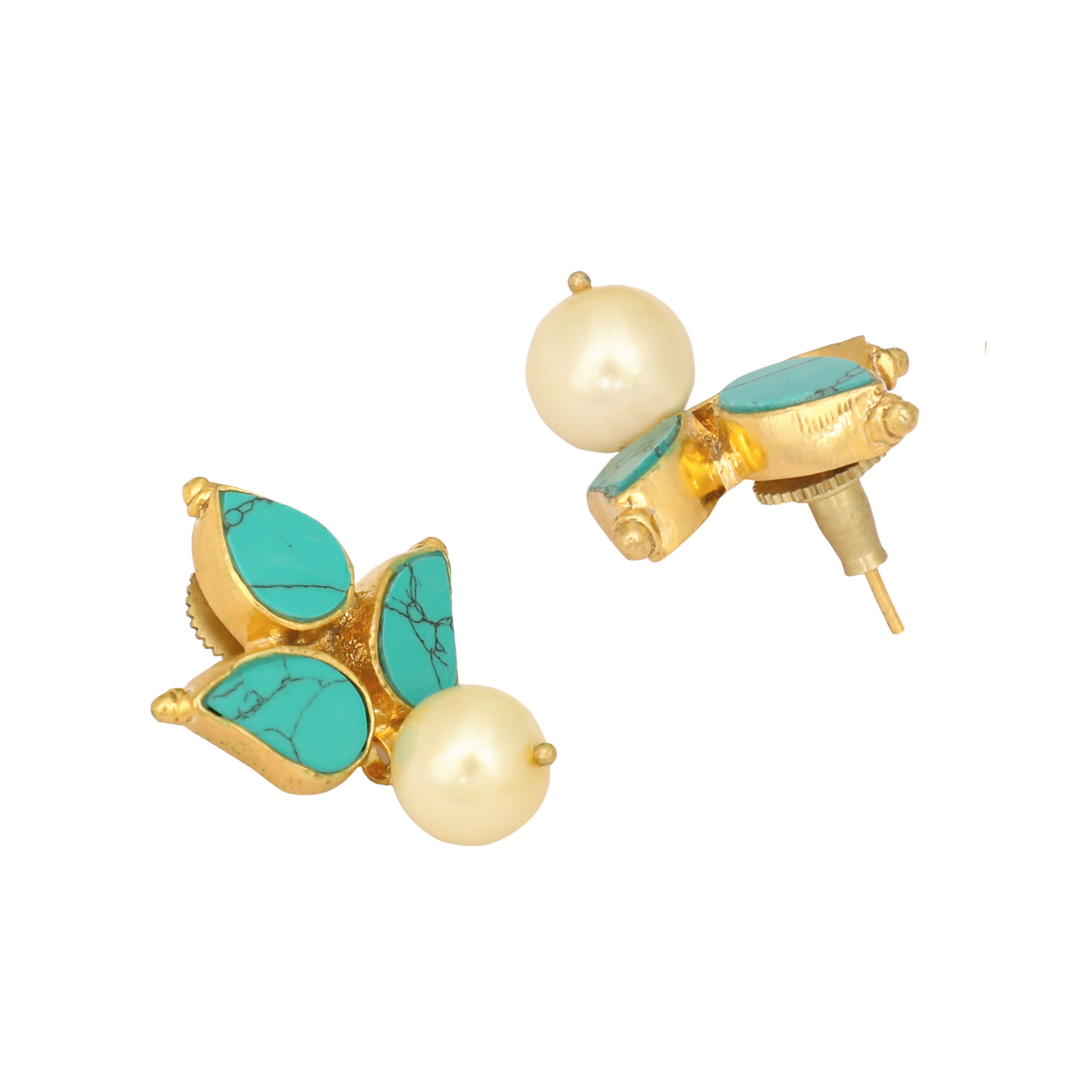 Nuyug 22K Gold Plated Cerulean Studs