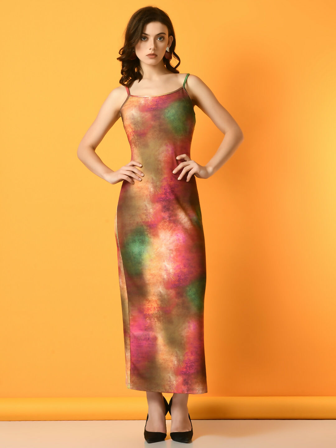 Myshka Women's Multi Printed Party Dress