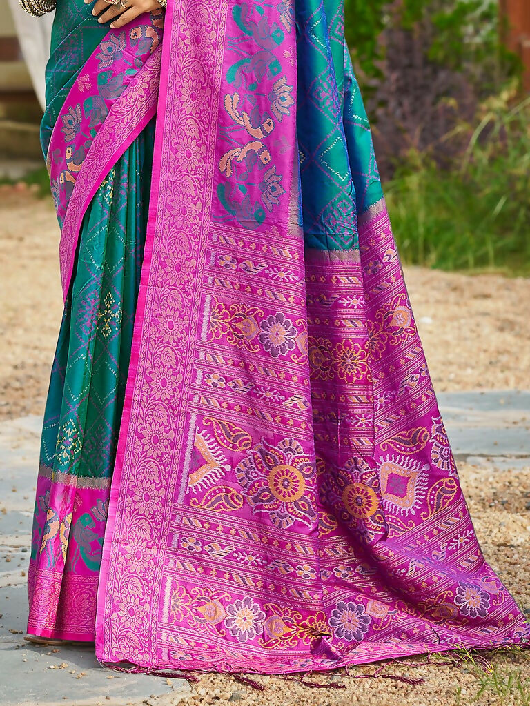 Shree Shyam Fashion Sea Green Soft Silk Saree