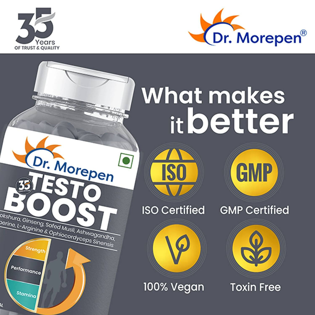 Dr. Morepen Natural & Pure SJ Resin and Testo Boost Tablets Combo