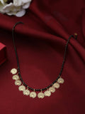 NVR Women Ethnic Gold-Polished Beaded Mangalsutra