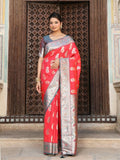 Shree Shyam Fashion Red Silk Saree