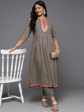Ahalyaa Women's Traditional wear Kurta Set - Grey