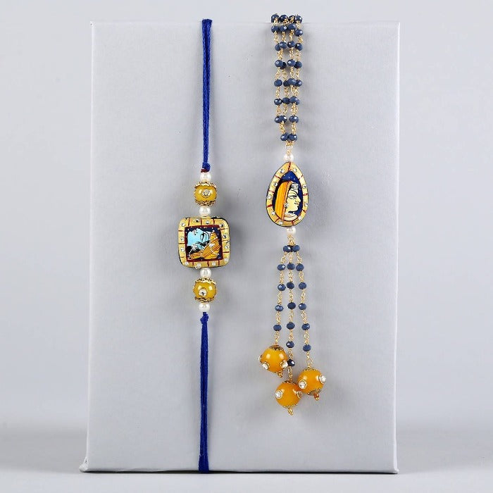 Bhaiya Bhabhi Luxury Rakhi Set & Assorted Delights Combo Pack