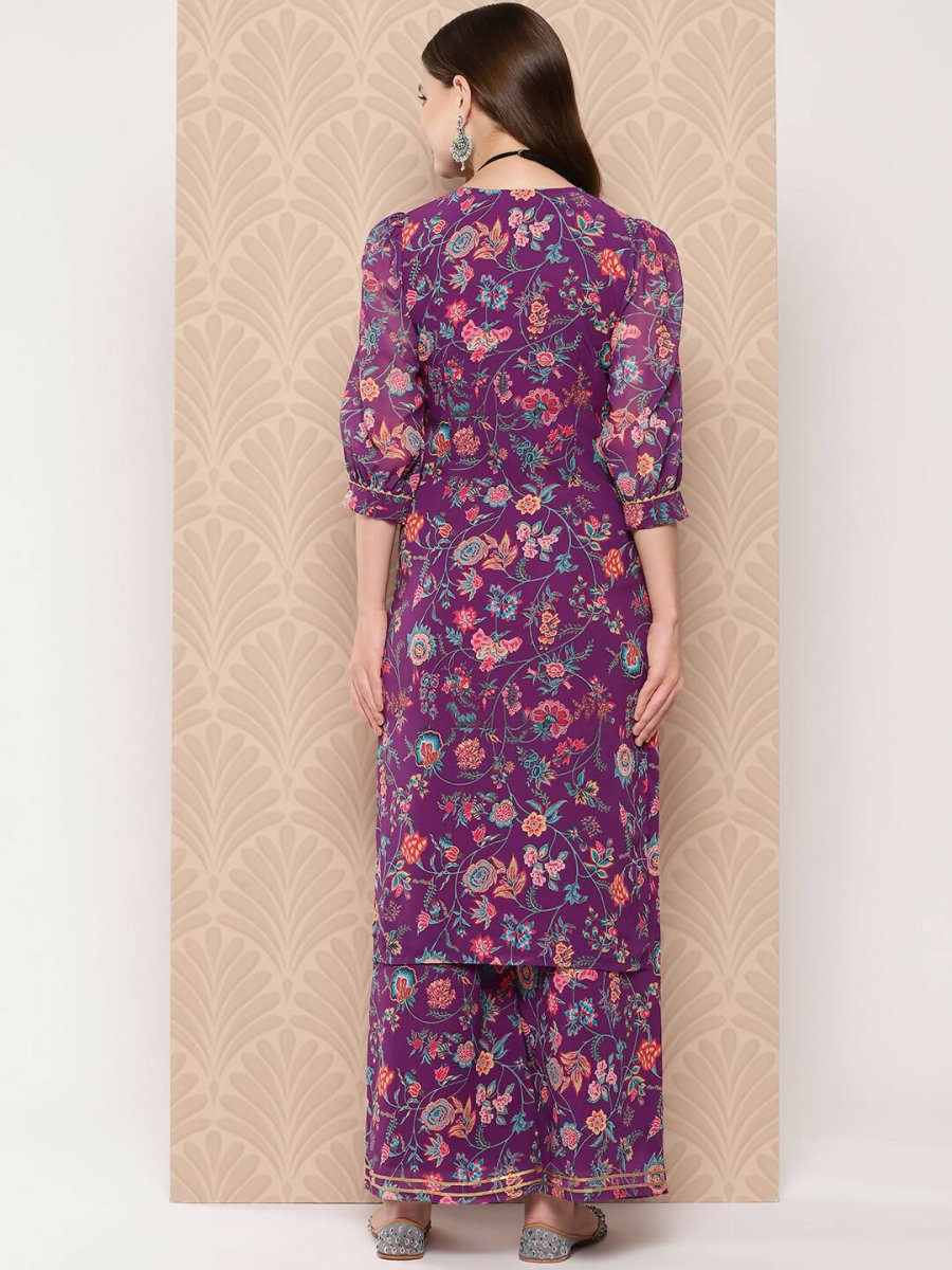 Ahalyaa Women's Traditional wear Kurta Set - Purple