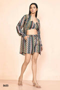 Multi Platinum Creap Printed Co-Sets - Femella
