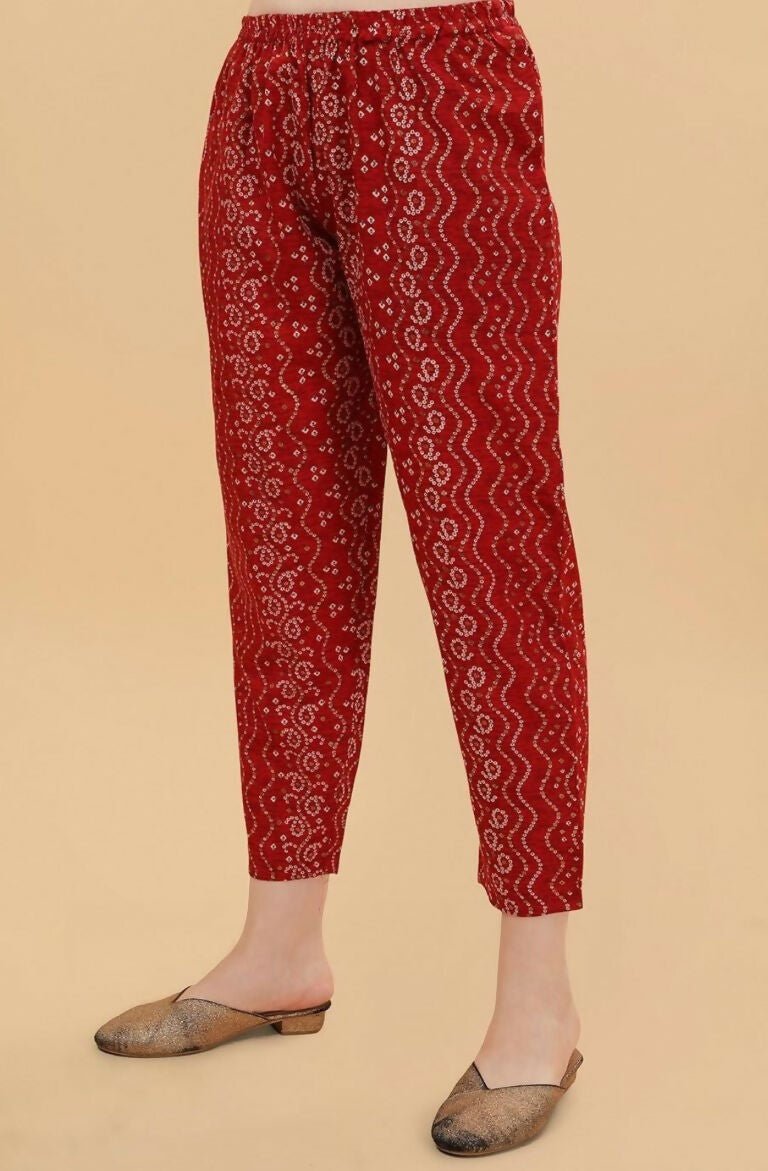 Alvano Alvano Stylish Lehriya Kurti with Pant and Dupatta Set for Women's and girls