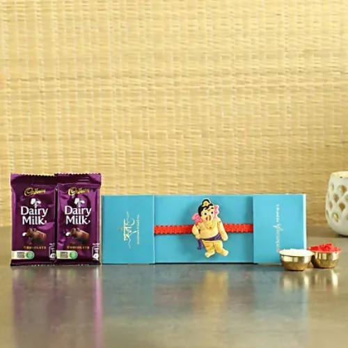 Bal Ganesha Rakhi & Dairy Milk Chocolates