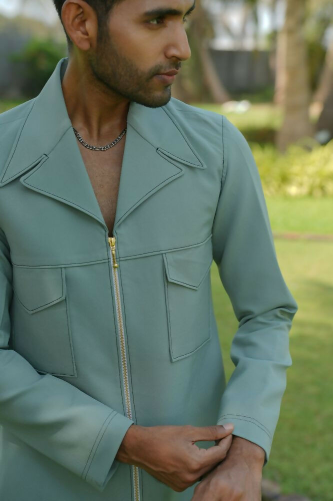 Sandrift Olive Shacket by Hilo Design