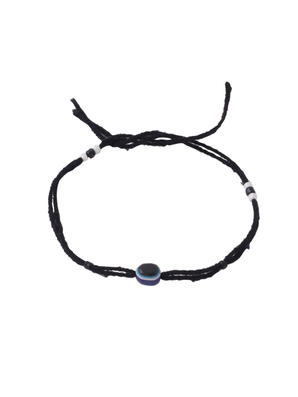 NVR Women & Men Set of 2 Black Evil Eye Rakhi With Roli Chawal
