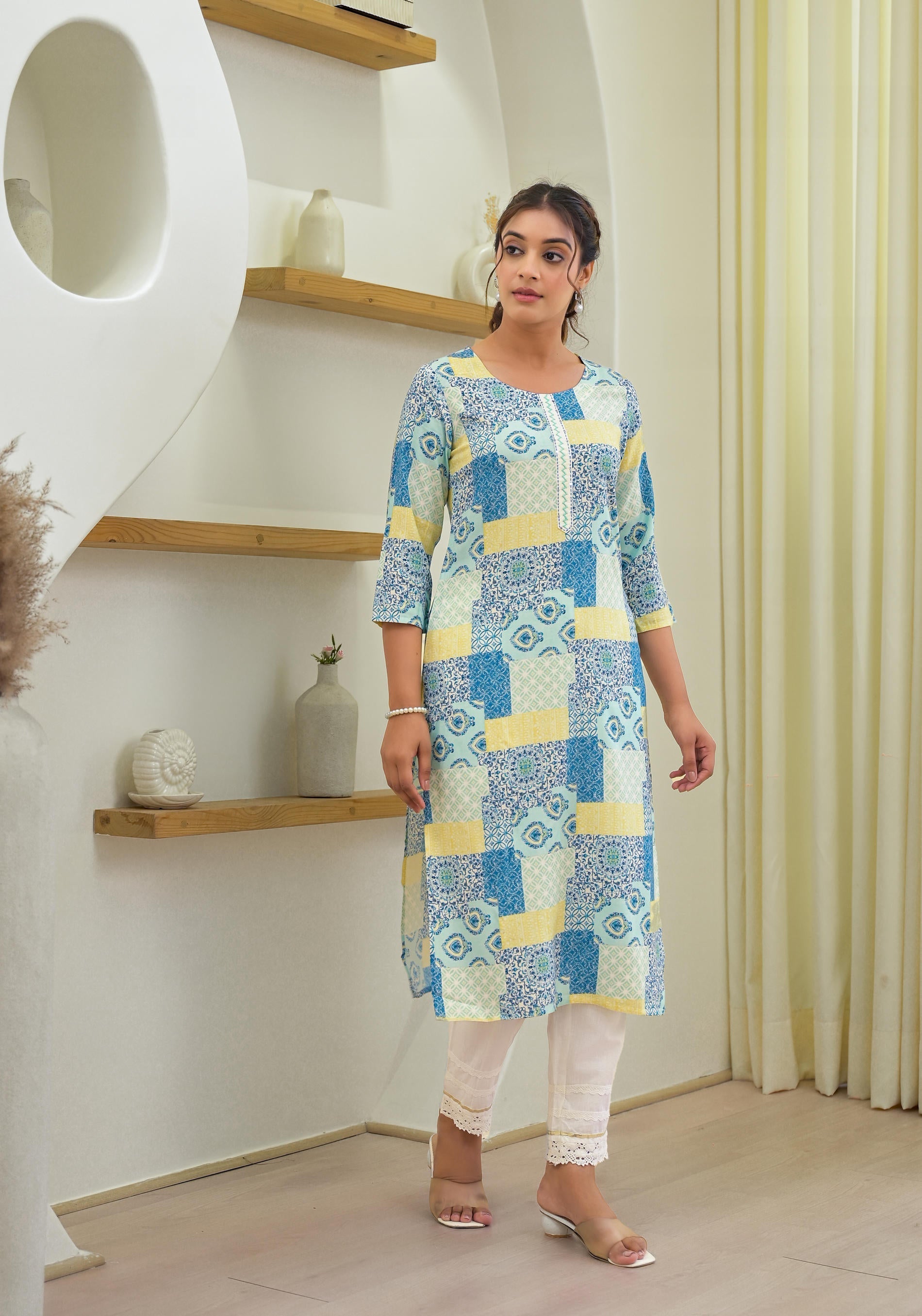 Juniper Multi Color Straight Kurta