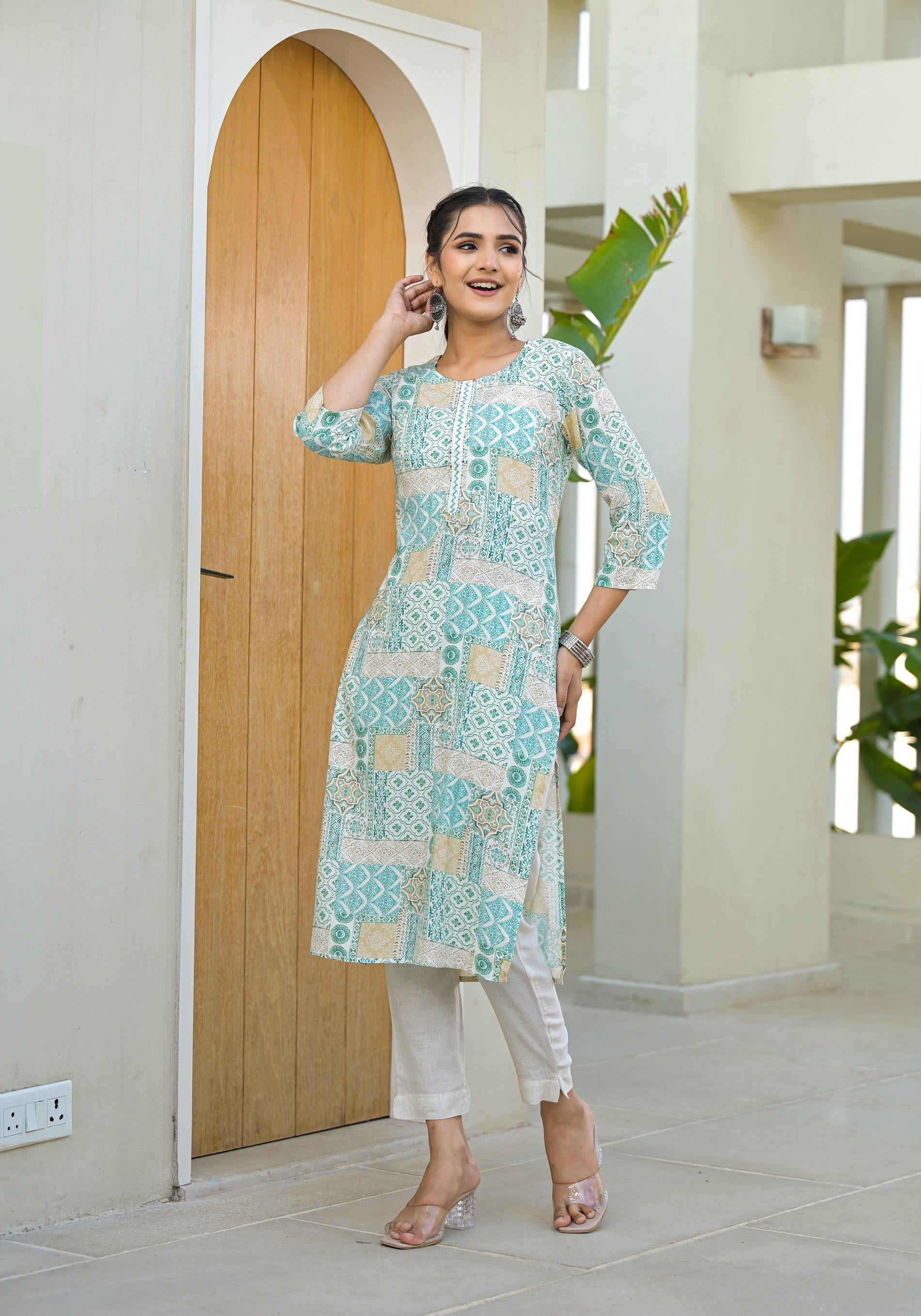 Juniper Mint Green Straight Kurta