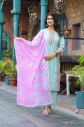 Juniper Mintgreen Pastel Harmony Printed Kurta Set