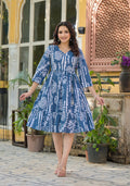 Juniper Indigo Breeze Boho Printed Short Dress