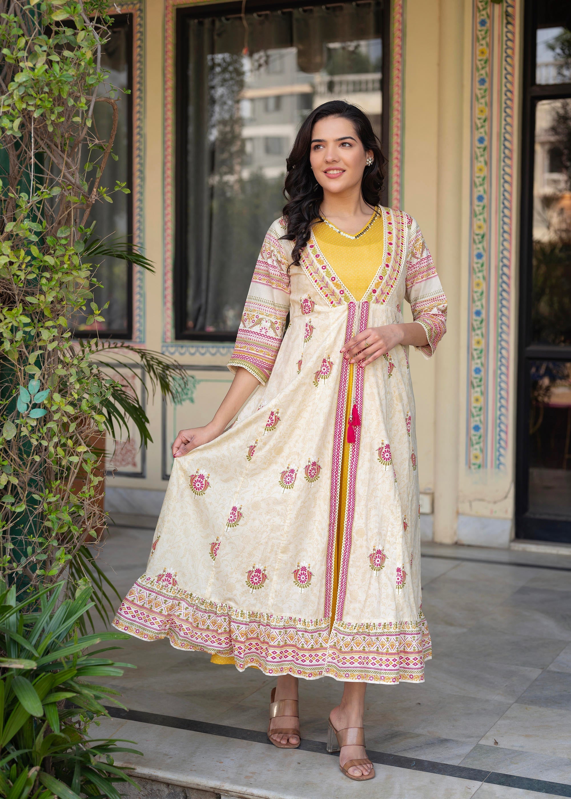 Juniper Women Printed Floral Fit & Flared Dress