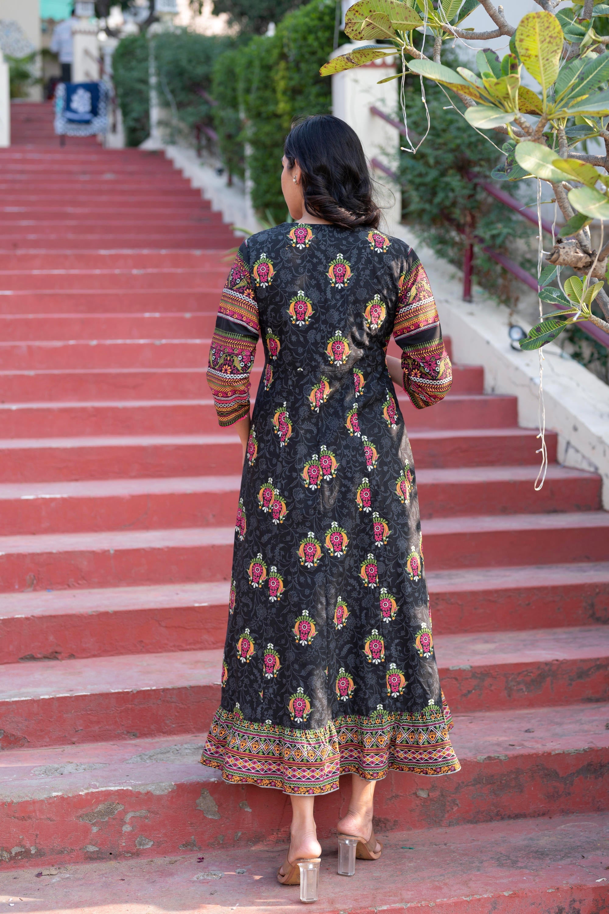 Juniper Women Printed Floral Fit & Flared Dress