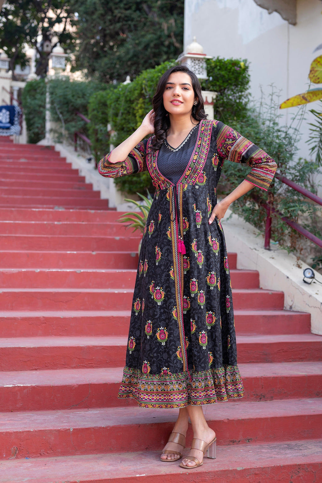 Juniper Women Printed Floral Fit & Flared Dress