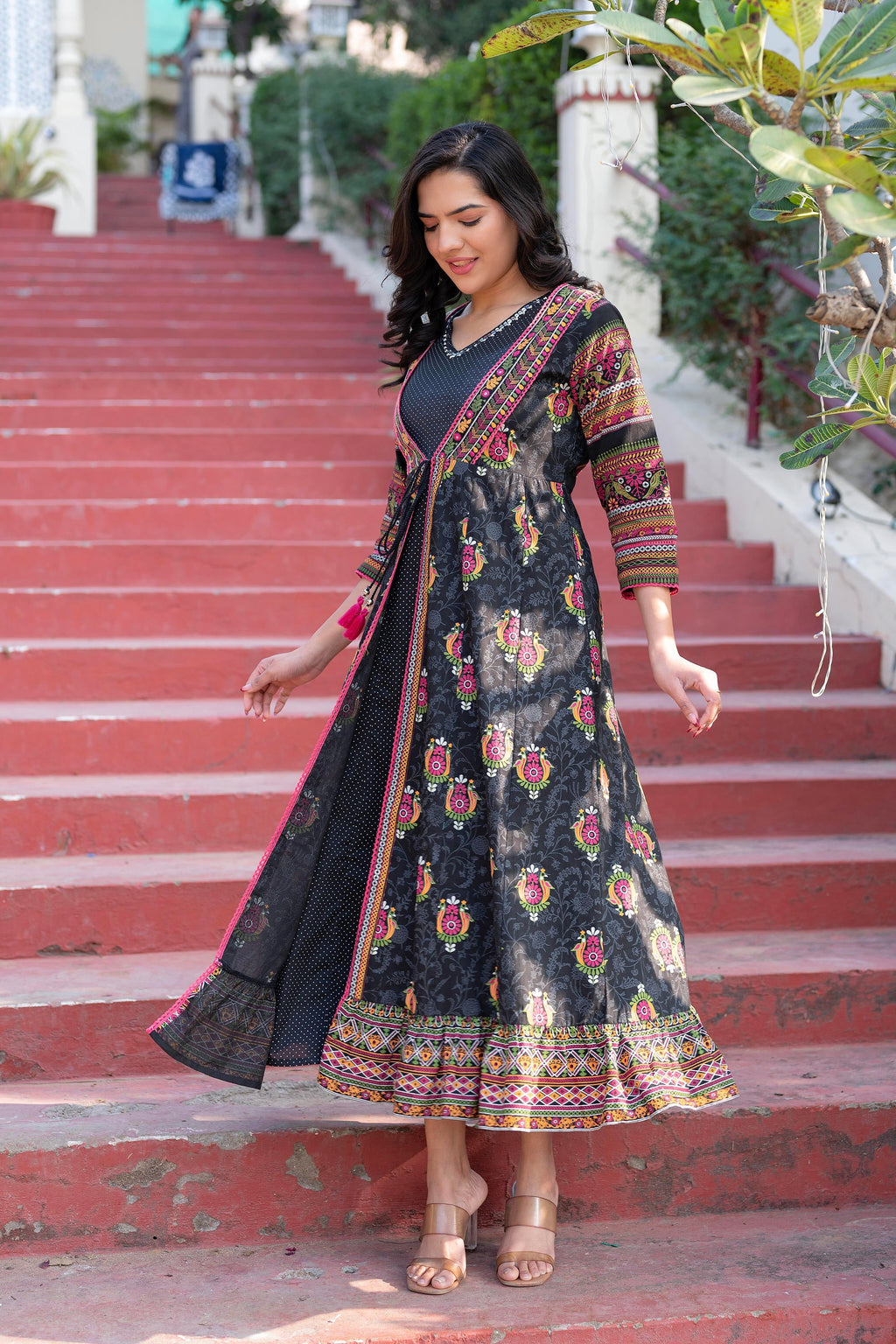 Juniper Women Printed Floral Fit & Flared Dress