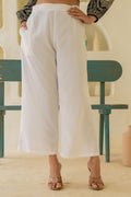Juniper Solid White High Waist Wide Leg Palazzo Pants