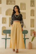 Juniper Gold Solid Viscose Palazzo Pants