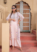 Juniper Soft Pastel Floral Printed Onion Pink Kurti Set