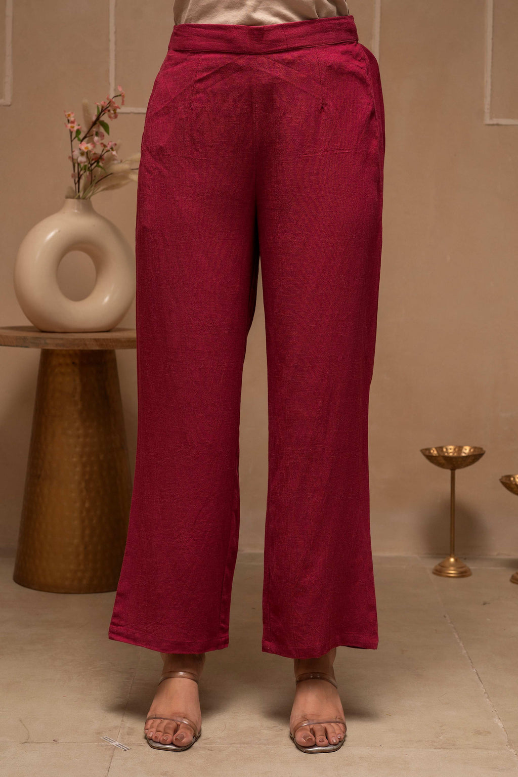 Juniper Rose Pink Embroidered Viscose Co-Ord Set With Thread Work Detailing