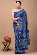 Exclusive Collection Pink Beautiful Mulmul Cotton Saree