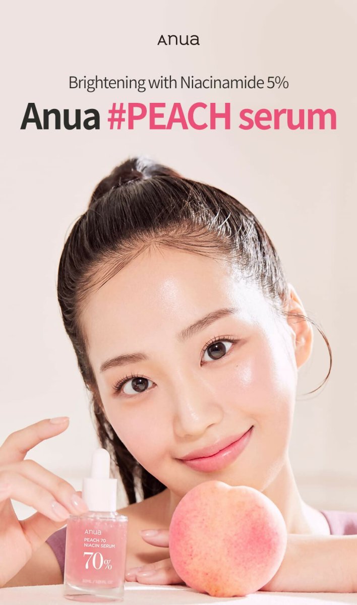 Anua Peach 70% Niacinamide Serum Brightening Hydrating Face Serum, Reducing Melanine Daily Clean Beauty - Korean Skincare