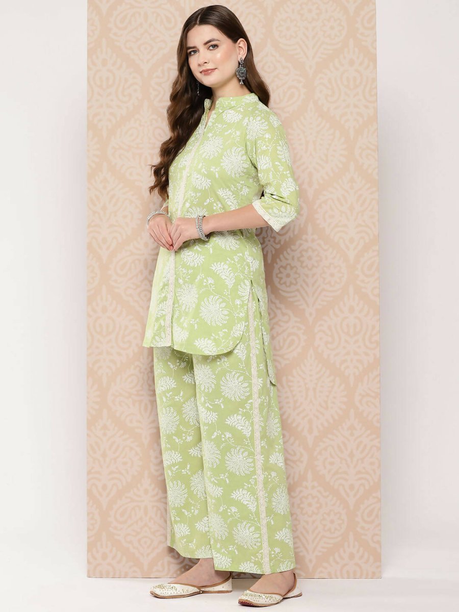 Ahalyaa Women's Traditional Wear Co-ods - Pista Green