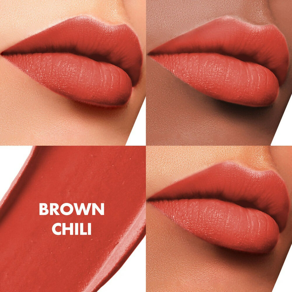 Lakme Cushion Matte Lipstick - Brown Chili